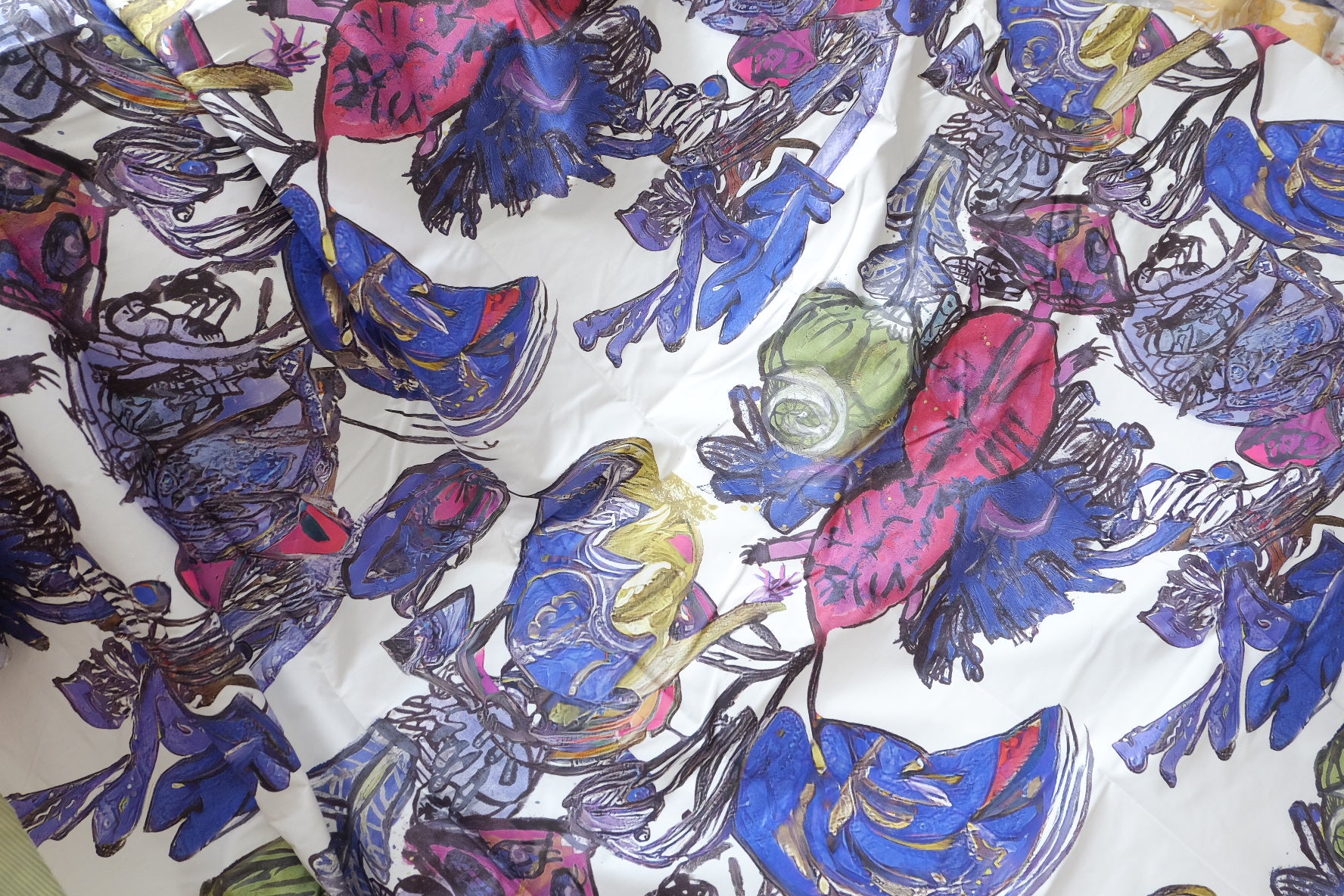 Abstract Bloom High-Density Cotton Poplin, 2.2 Yards