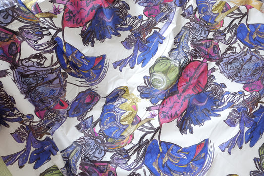 Abstract Bloom High-Density Cotton Poplin, 2.2 Yards
