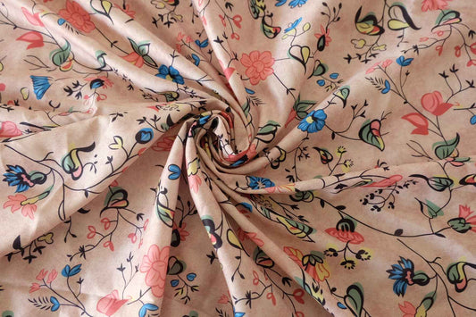 Vintage Garden Satin Fashion Fabric – 1.64 yd
