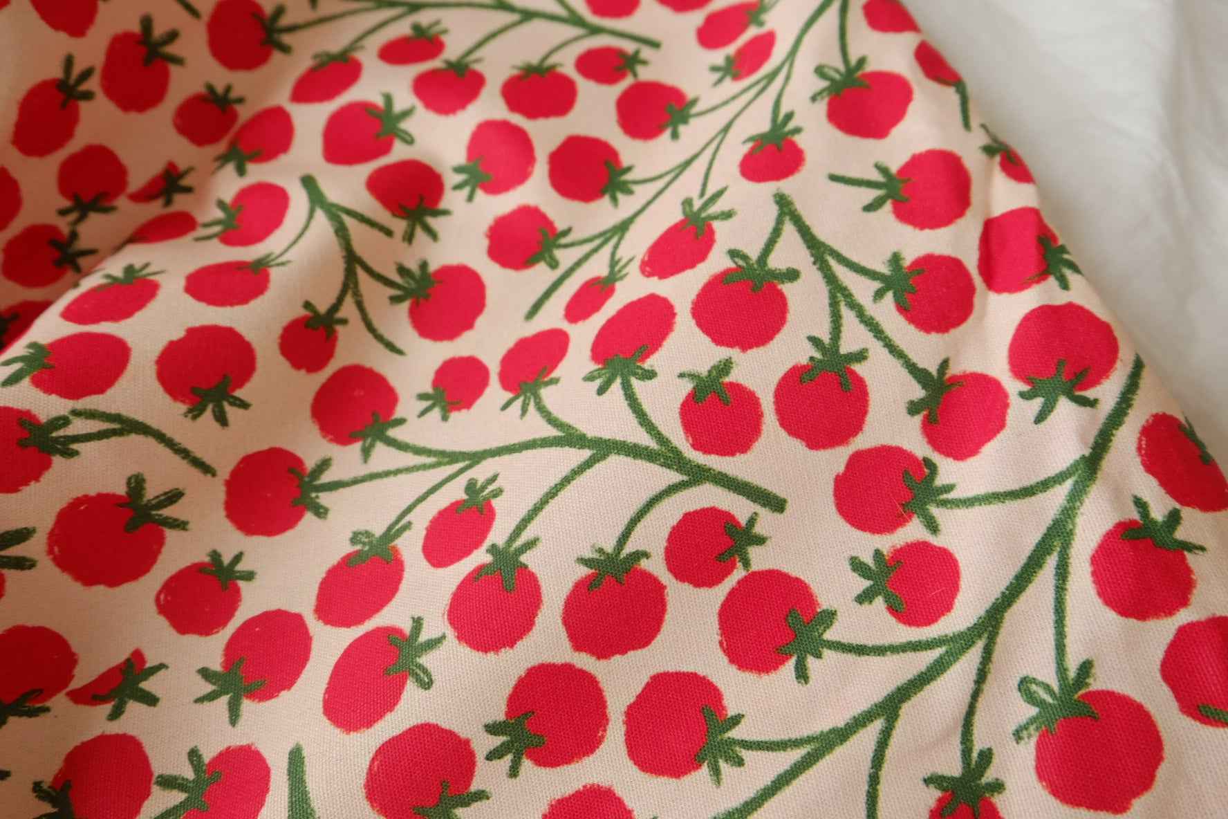 Tomato Print Heavy Cotton Twill — Sold by the Yard