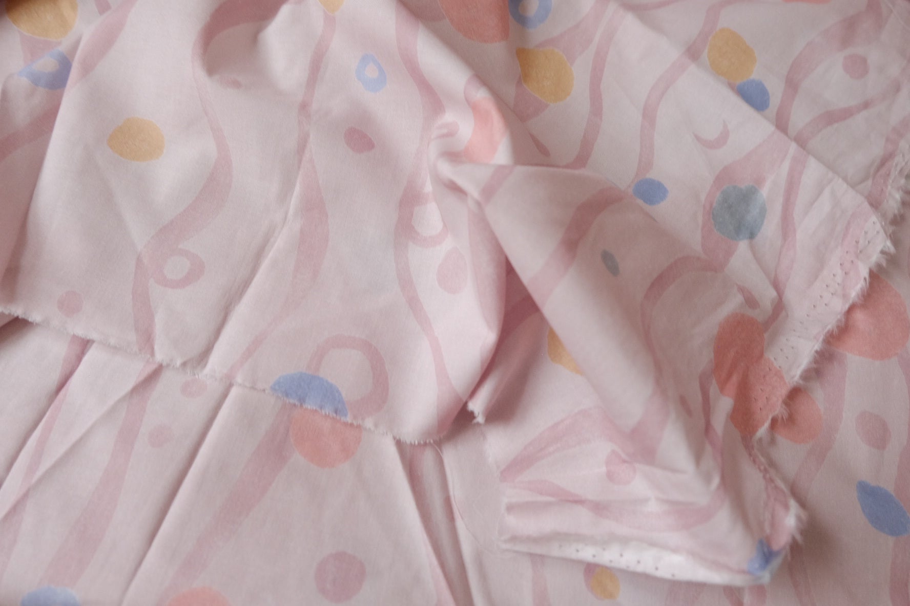 Pastel Confetti Cotton Poplin Fabric - 2.19 yd