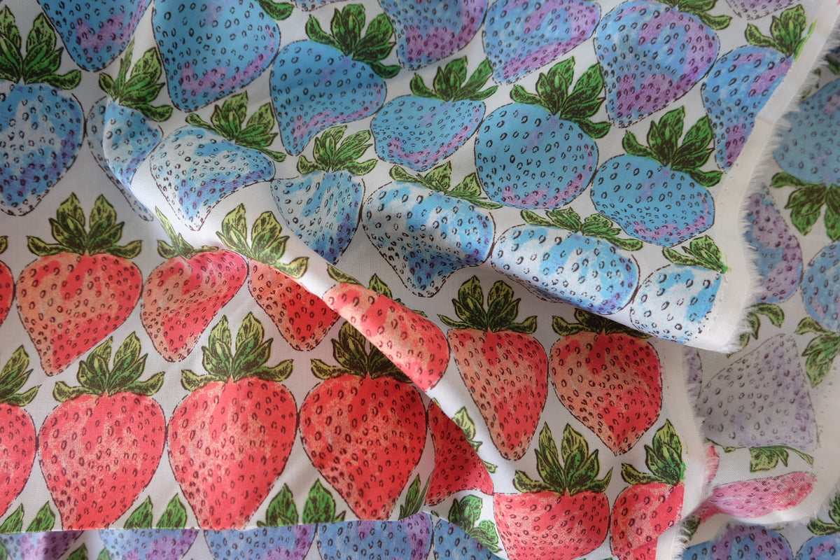 Rainbow Strawberry Cotton Poplin – 2.19 yd