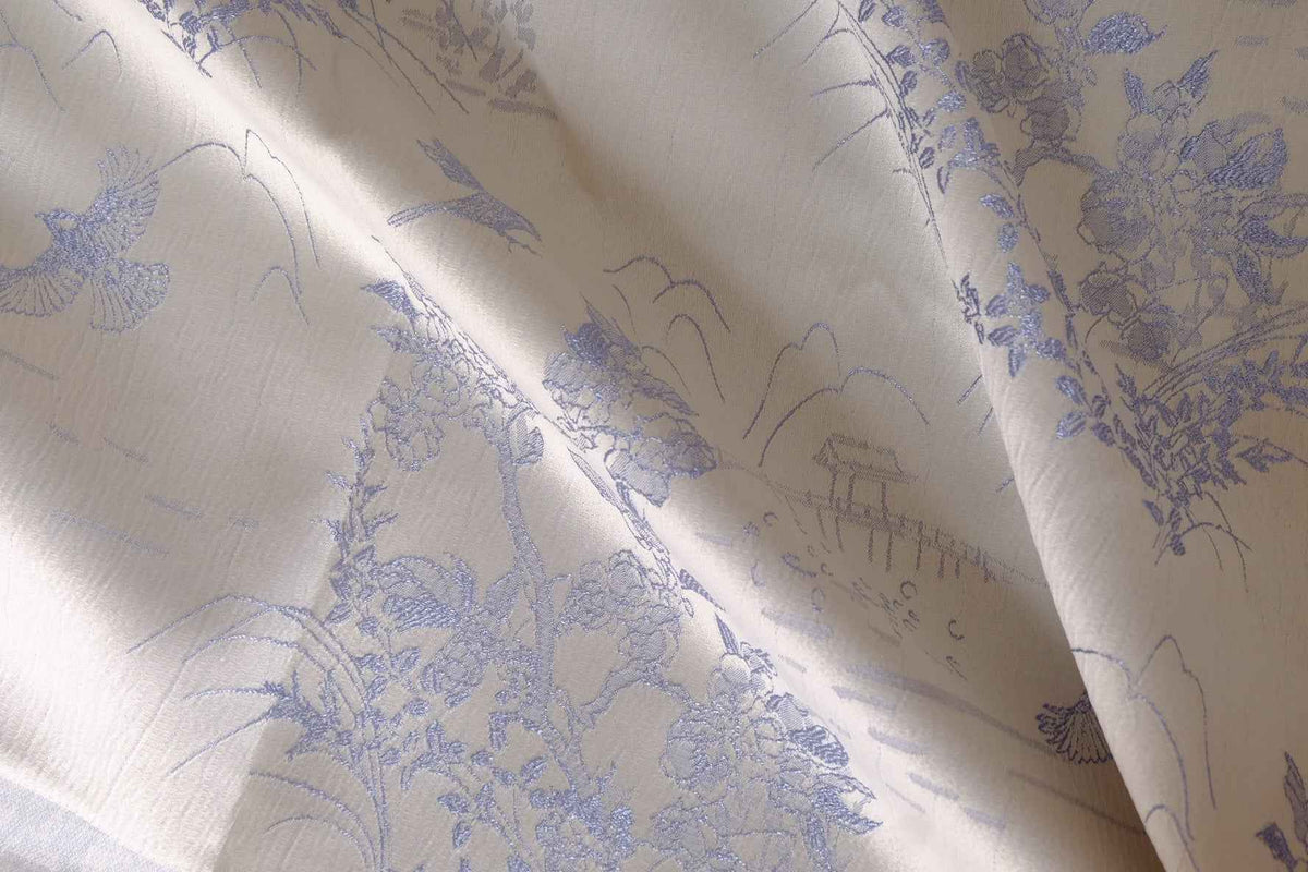 Garden Lined Floral Jacquard Brocade – 3.28 yd