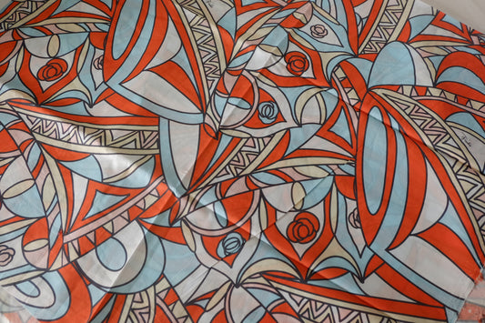 Abstract Geometric Cotton Lawn Fabric – 2.5 yd