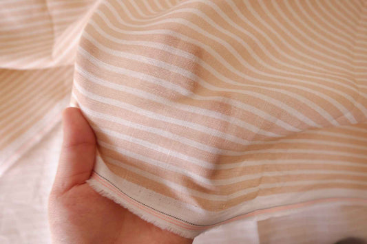 Peach Stripe Pure Linen – 1.64 yd