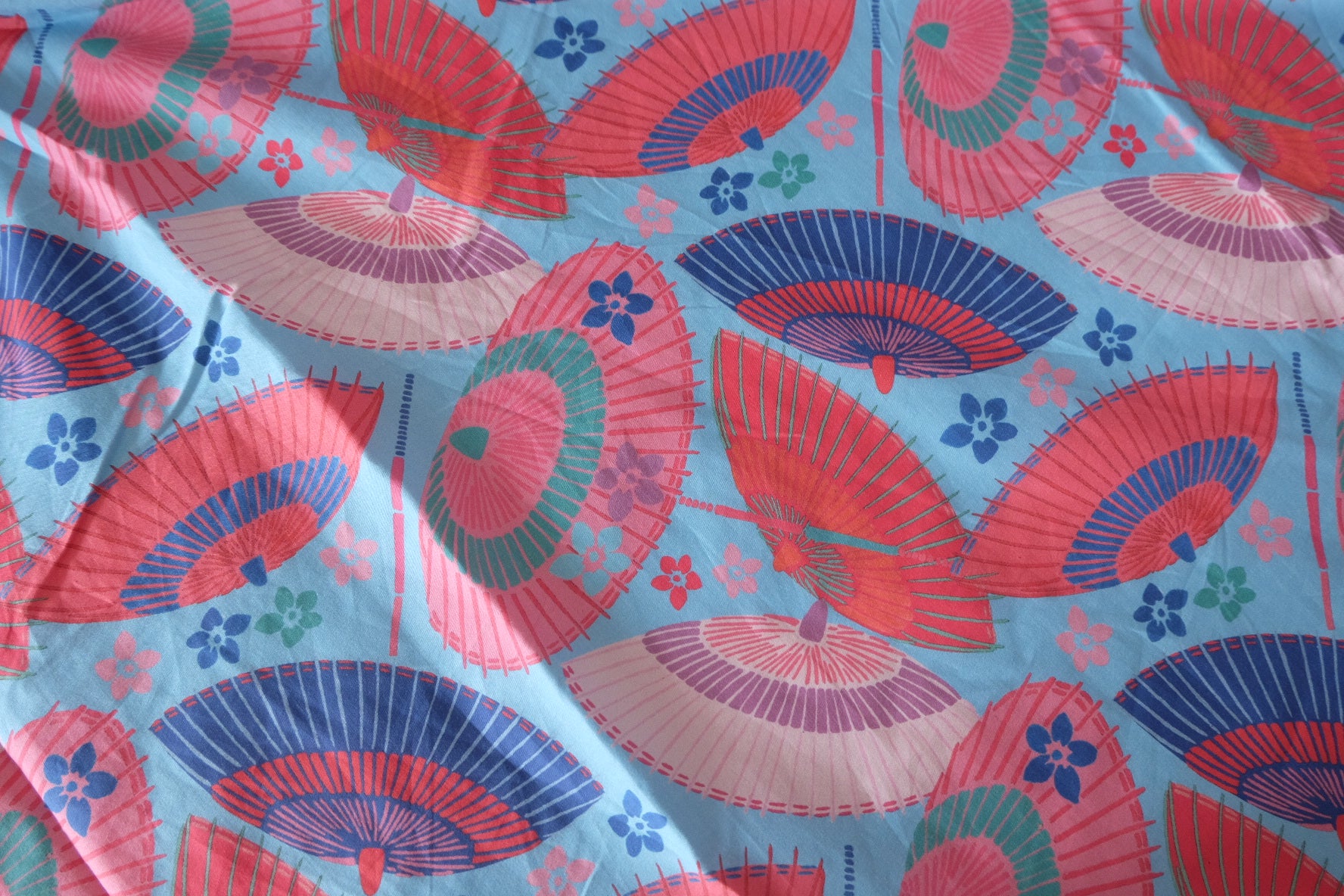 Japanese Parasol Print Cotton Poplin – 1.64 yd