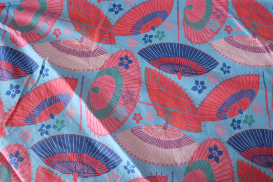 Japanese Parasol Print Cotton Poplin – 1.64 yd