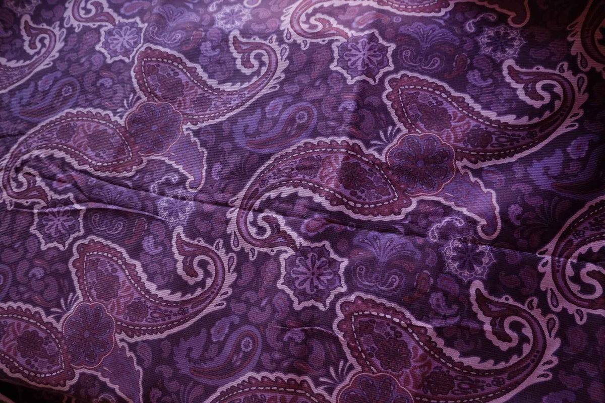 Plum Paisley Floral Cotton Corduroy – 2.19 yd