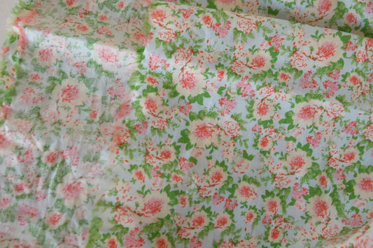 Soft Floral Cotton Fabric – 2.2 yd
