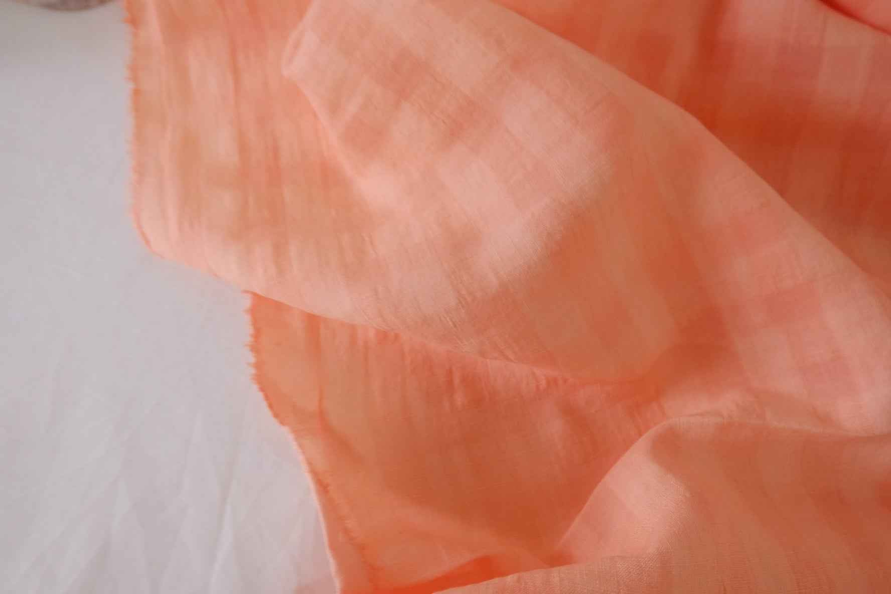 Textured Linen Cotton Woven Check Fabric – 1.8 yd