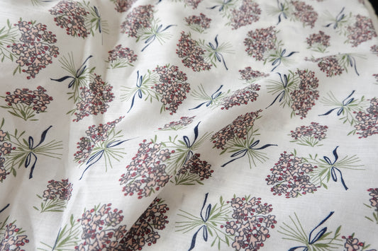 Washed Floral Linen, 2.2 Yards