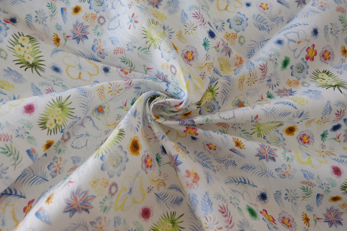 Spring Botanical Sketches Linen Cotton – 2.2 yd