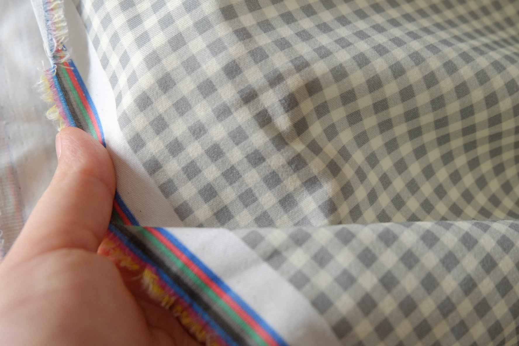 Soft Brushed Gingham Cotton Fabric – 2.2 yd