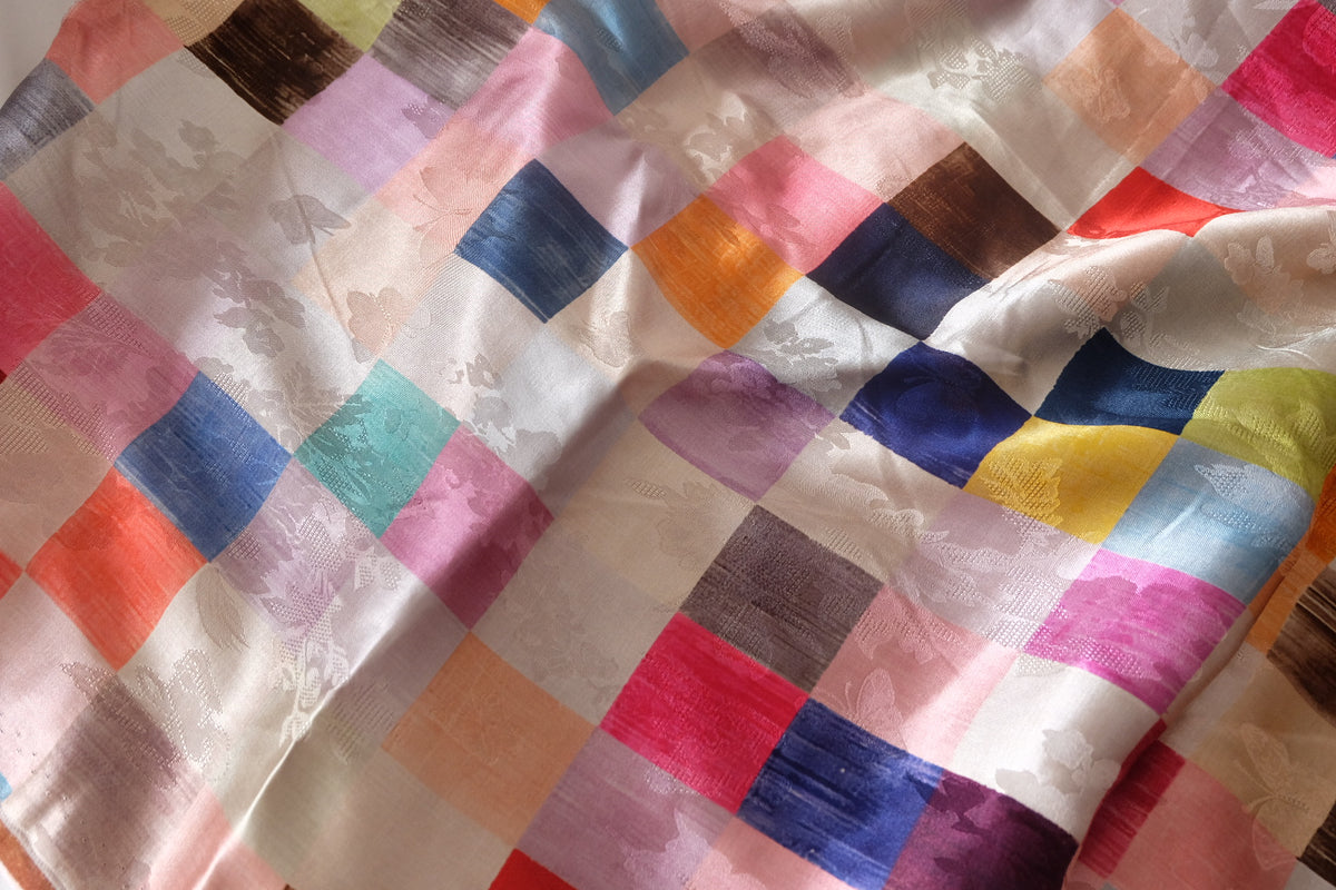 Pastel Patchwork Viscose Jacquard Sateen – 2.2 yd