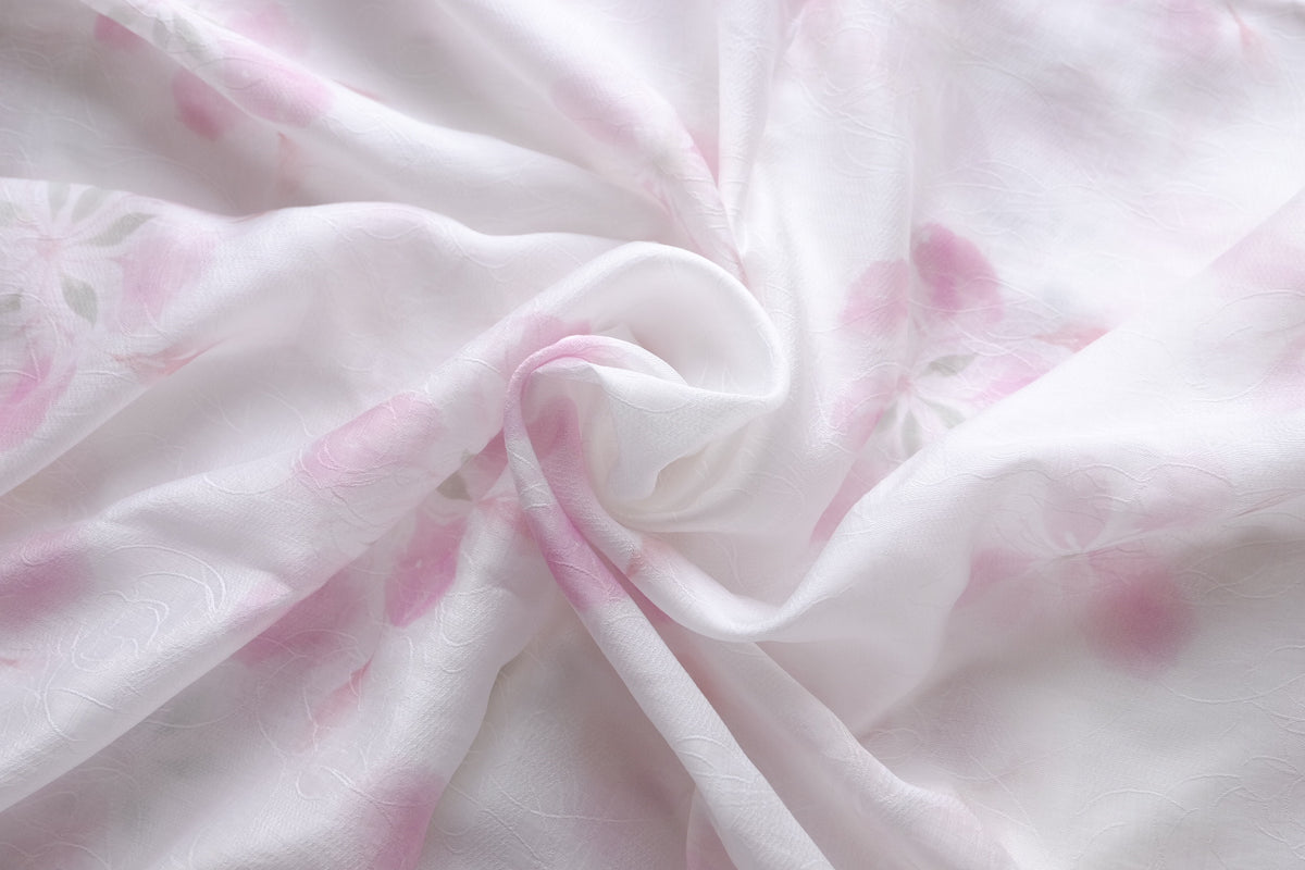Blush Floral Jacquard Tencel – 3.3 yd