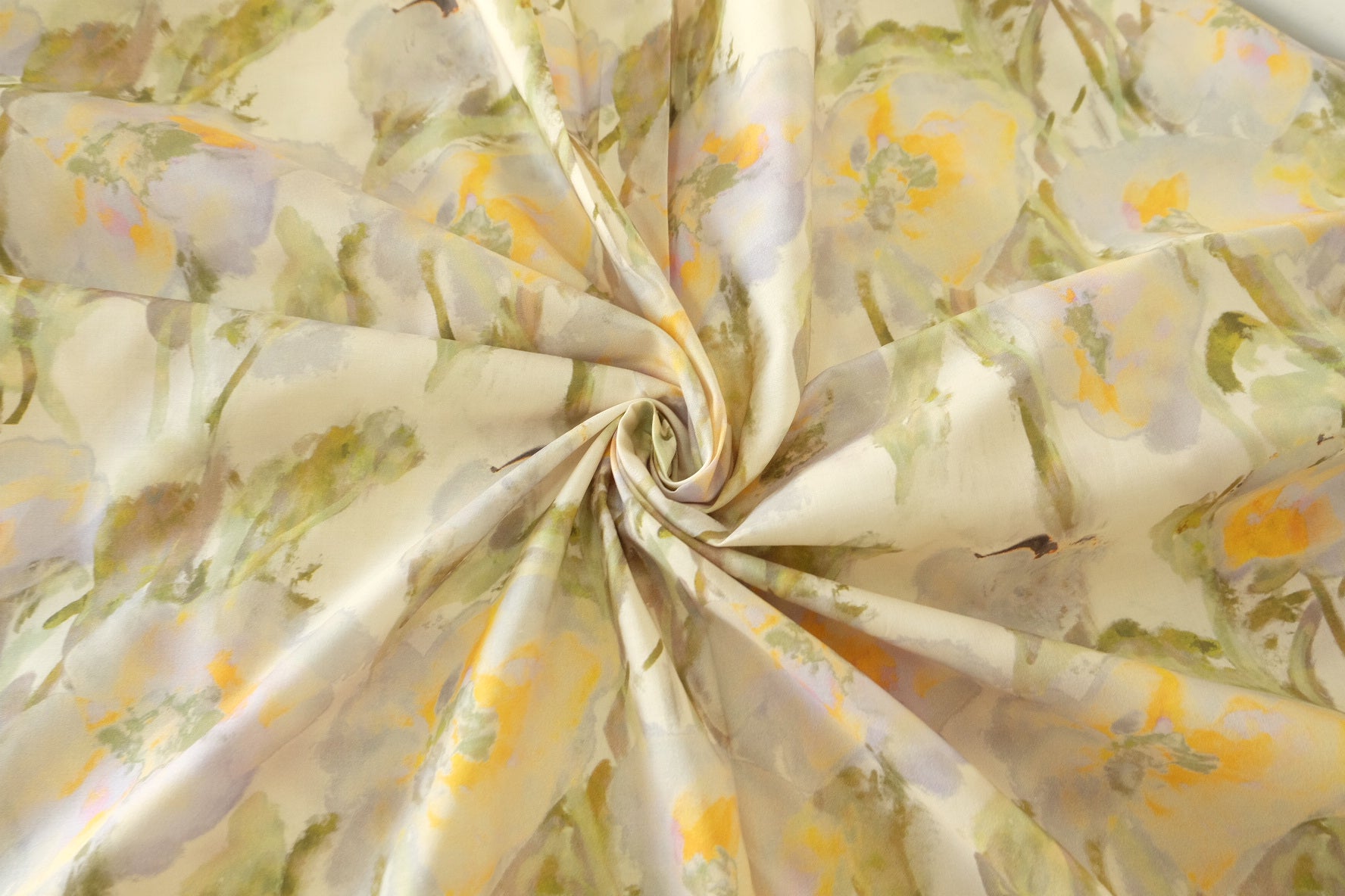 Soft Watercolor Floral Cotton Lawn Fabric – 2.2 yd