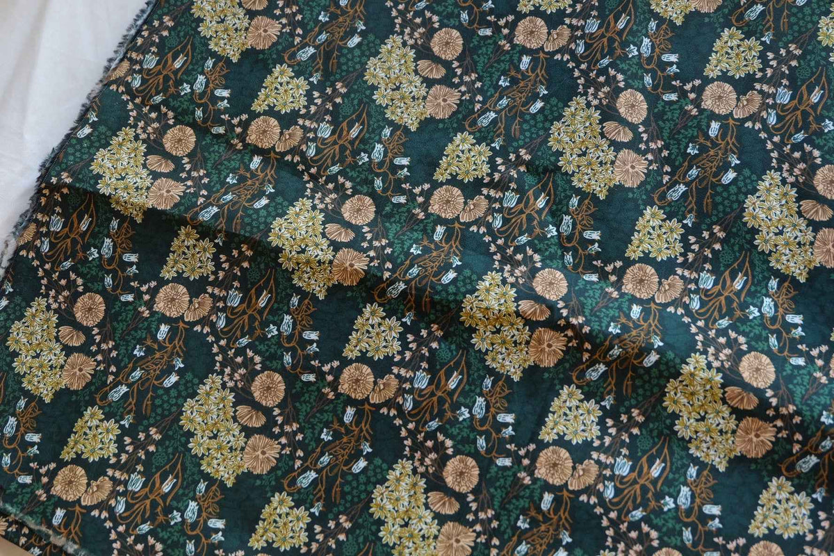 Midnight Botanical Garden Cotton Poplin Fabric – 3.28 yd