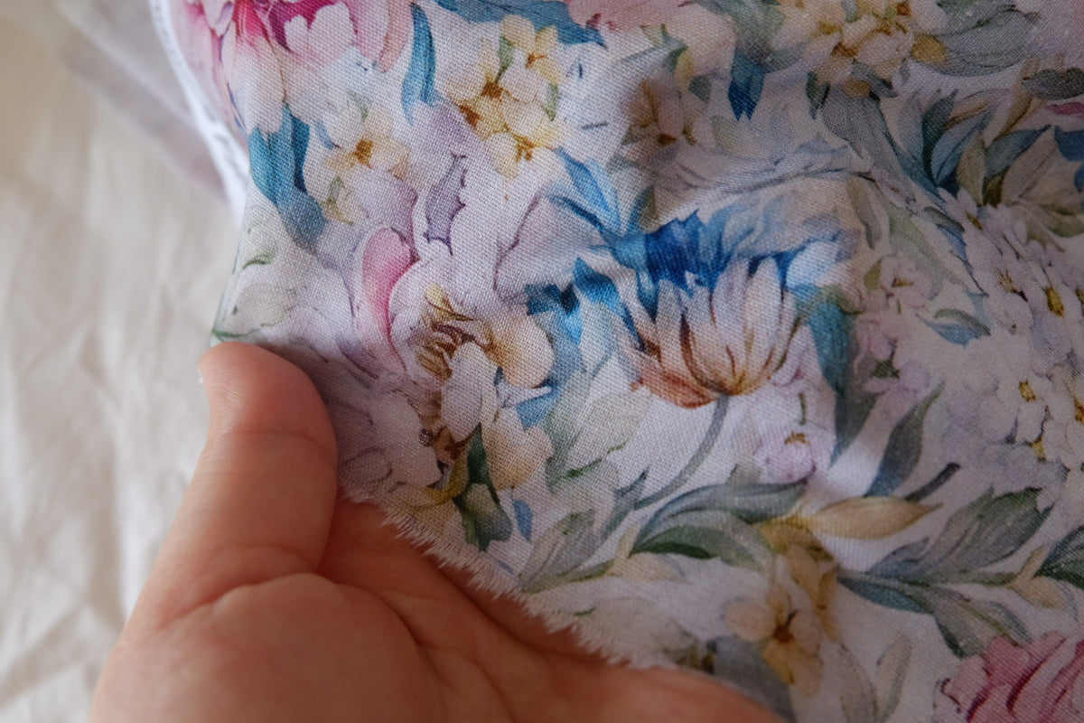 Blushing Peony Garden – Floral Cotton Fabric – 1.64 yd