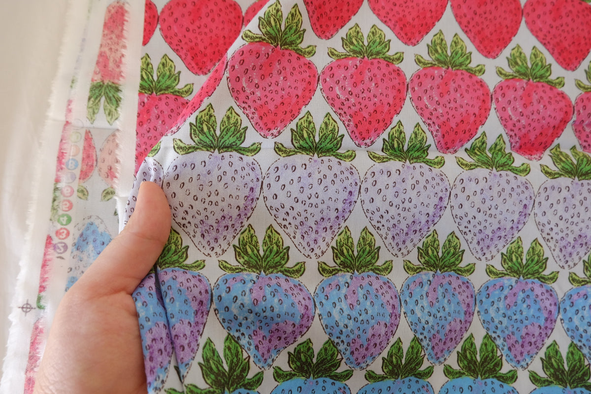 Rainbow Strawberry Cotton Poplin – 2.19 yd