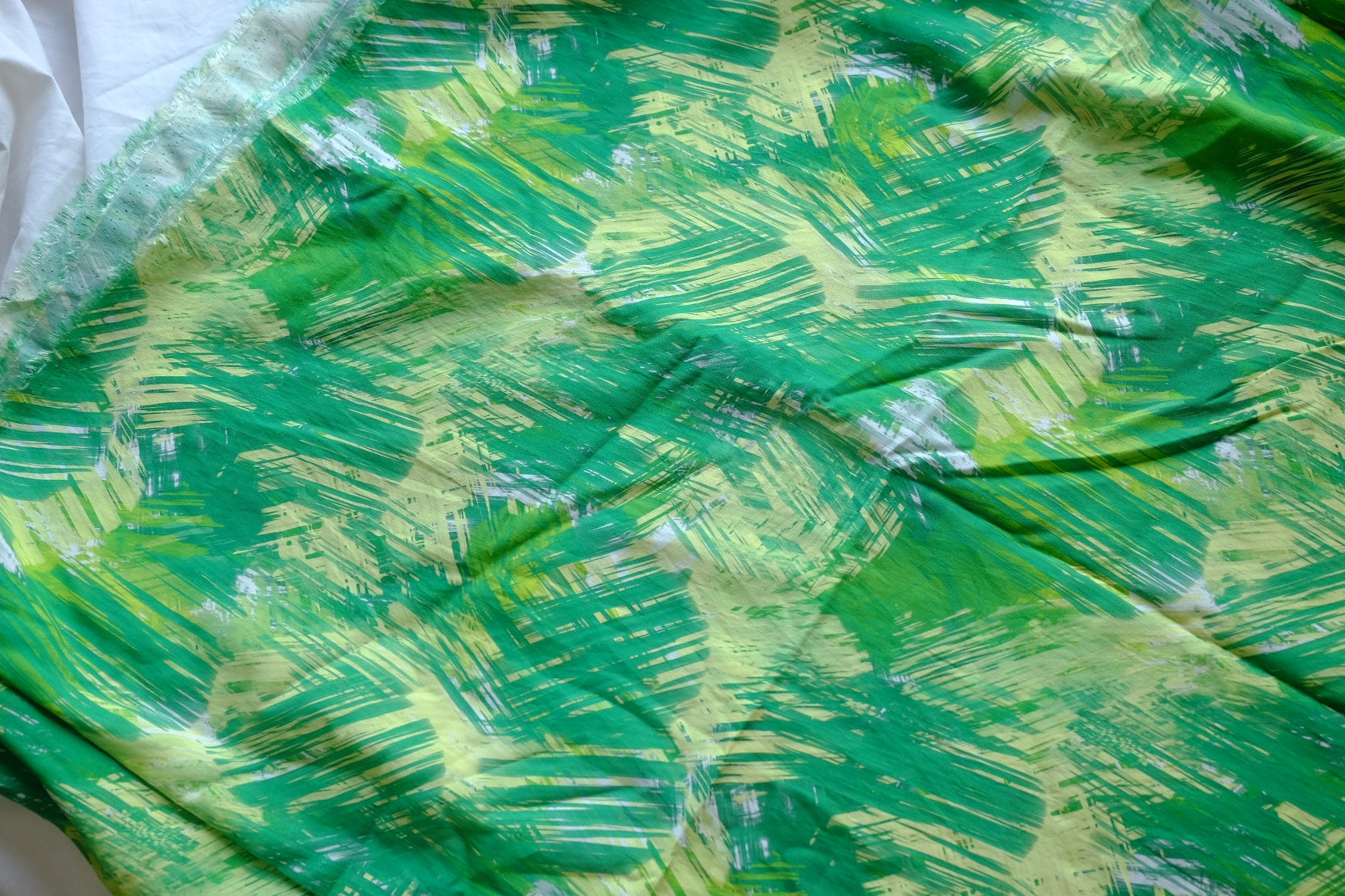 Emerald Abstract Cotton Nylon Blend – 3.3 yd