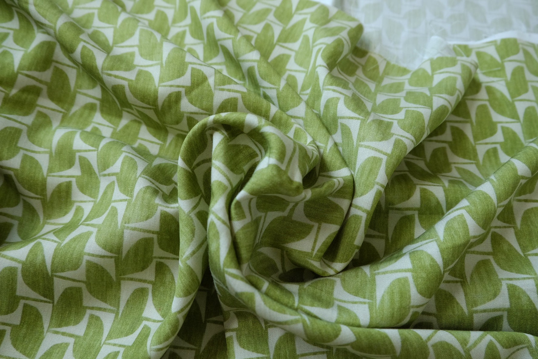 Green Leaf Fine Twill Tencel Fabric - 2.19 yd