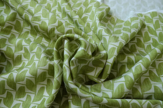 Green Leaf Fine Twill Tencel Fabric - 2.19 yd