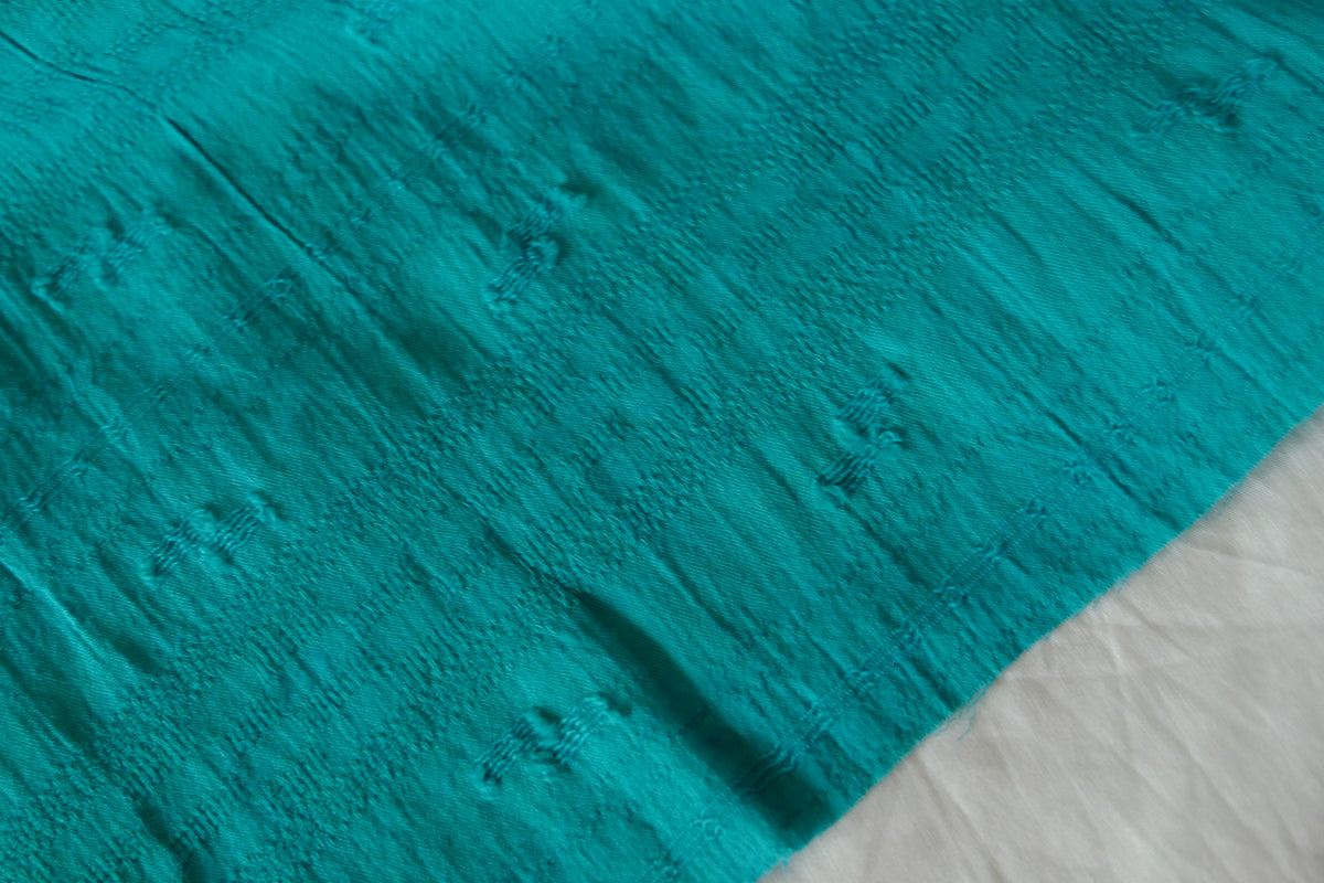 Peacock Teal – Textured Cotton Jacquard – 3.3 yd