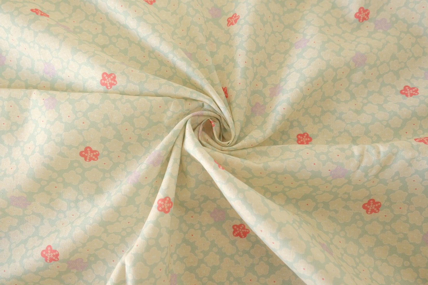 Pastel Meadow Linen Cotton Fabric – 2.2 yd