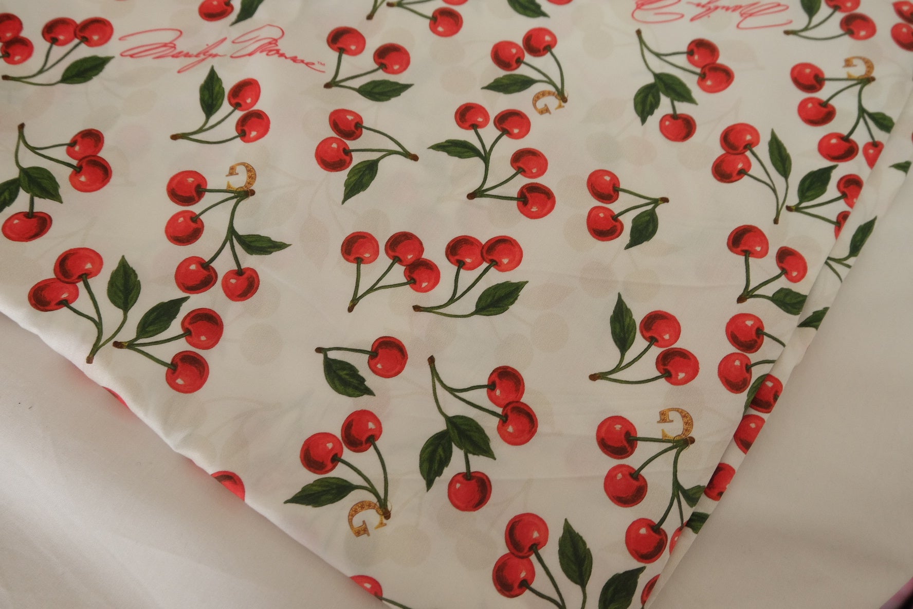 Luxury Cherry Cotton Sateen Fabric – 2.2 yd