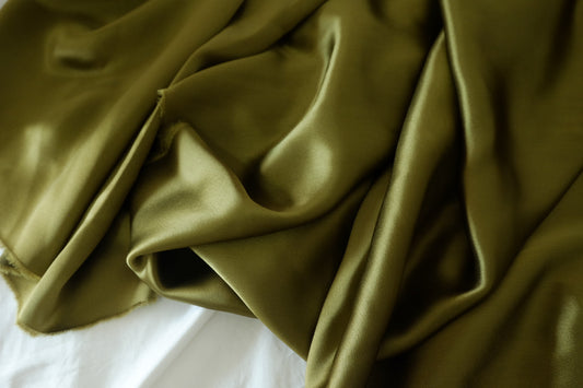 Olive Triacetate Satin – 3.3 yd