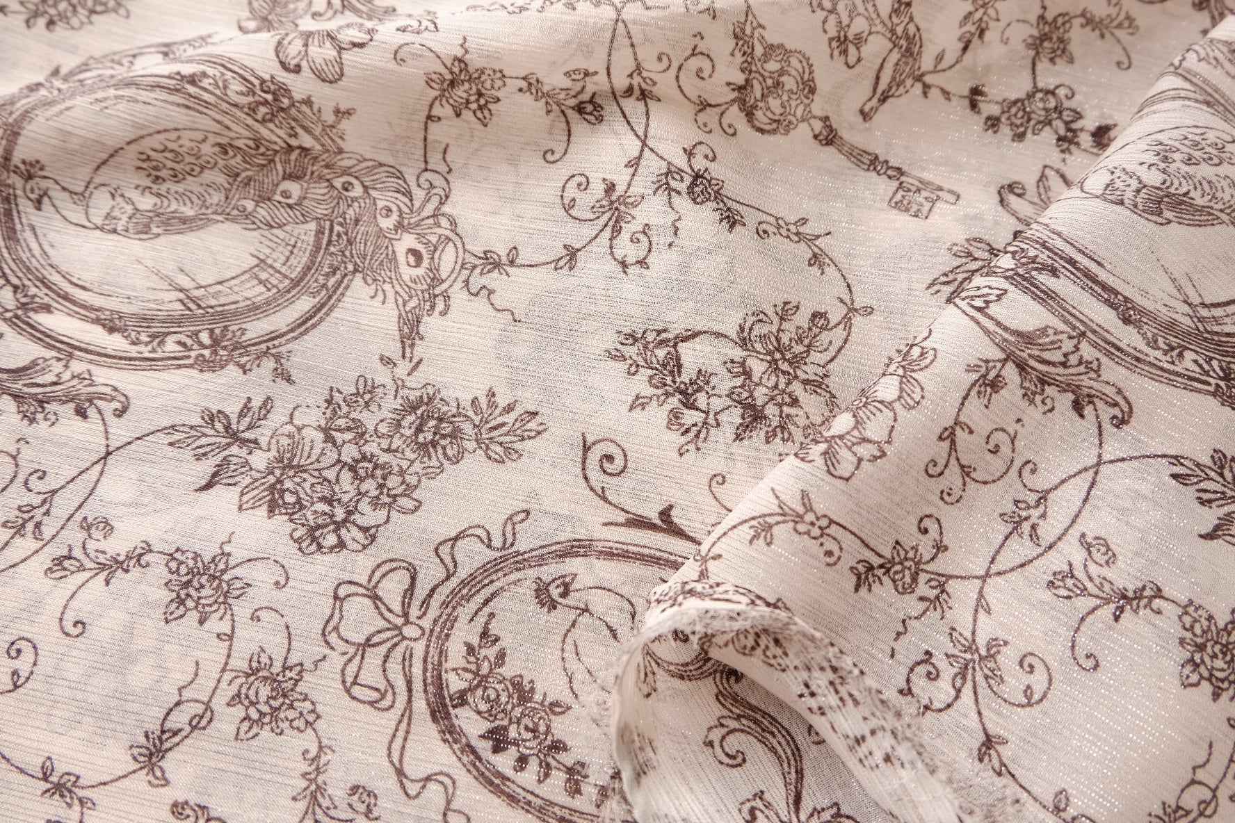 Shimmering Toile Tencel Nylon Fabric, Sheer Lightweight Dress Weight, 3.28 Yards