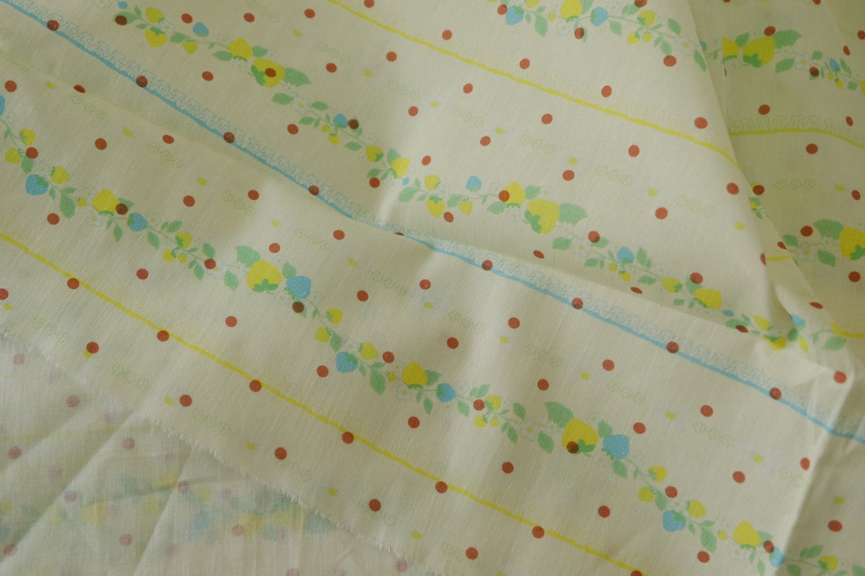 Soft Botanical Dot Cotton Fabric – 1.64 yd