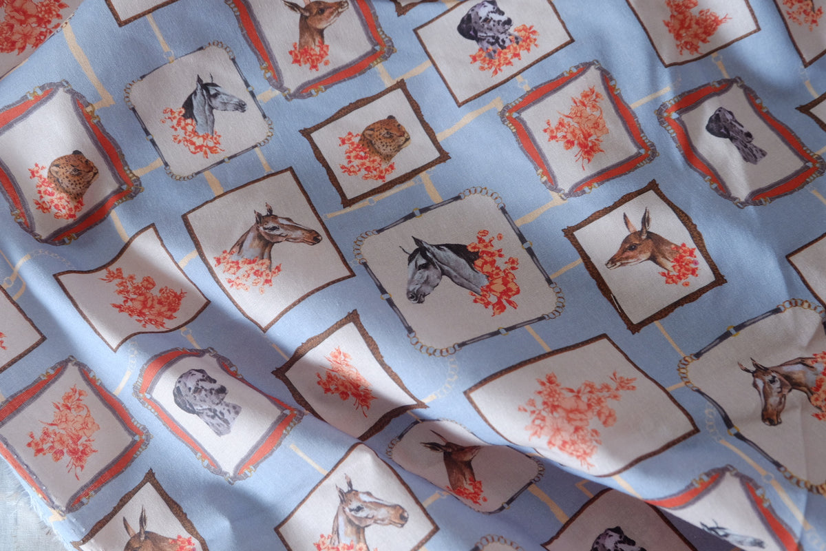 Equestrian Portraits Soft Cotton Print – 2.19 yd