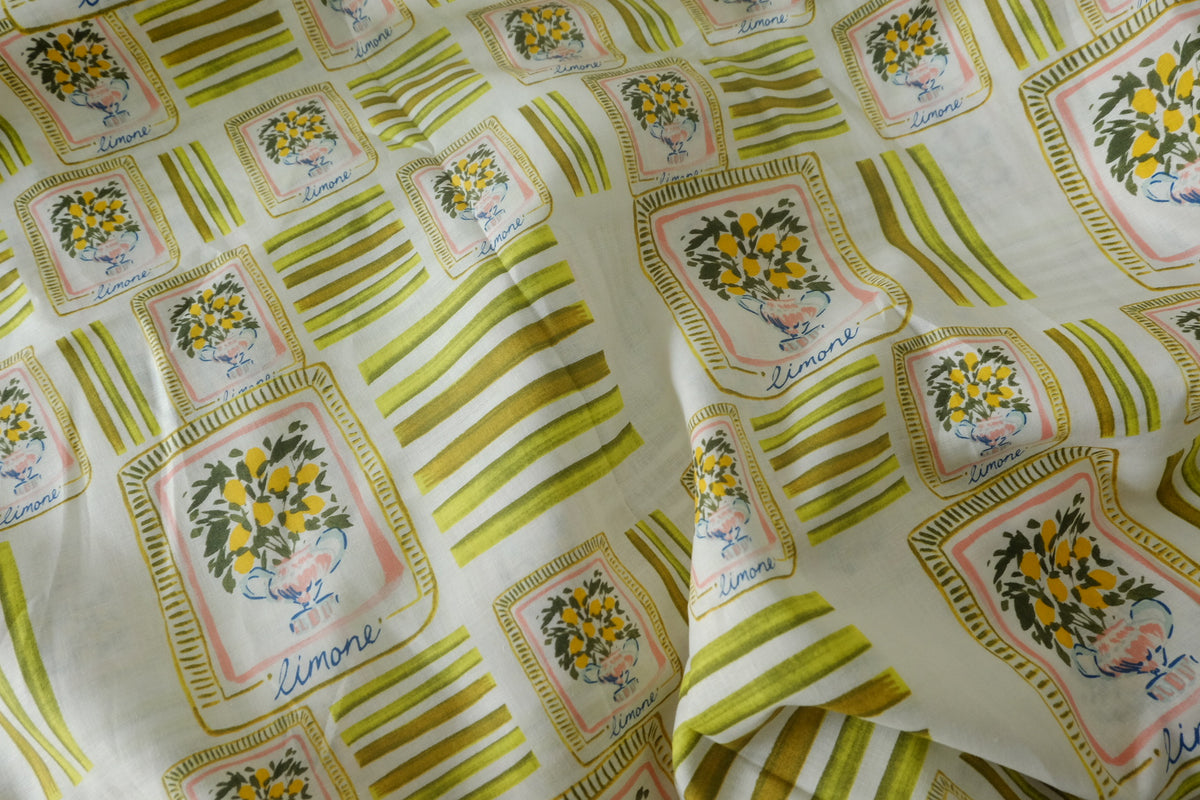 Limone Print Linen Cotton — 2.19 yd