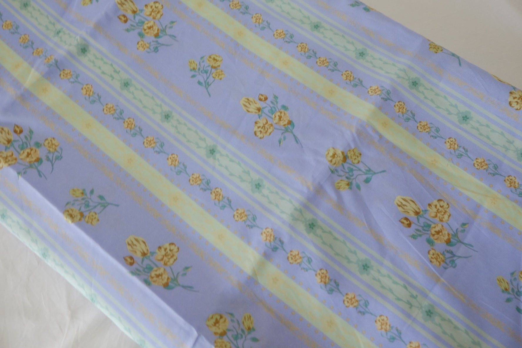 Lavender Floral Stripe Cotton Lawn Fabric – Soft Lightweight Summer Cotton – 3 yd