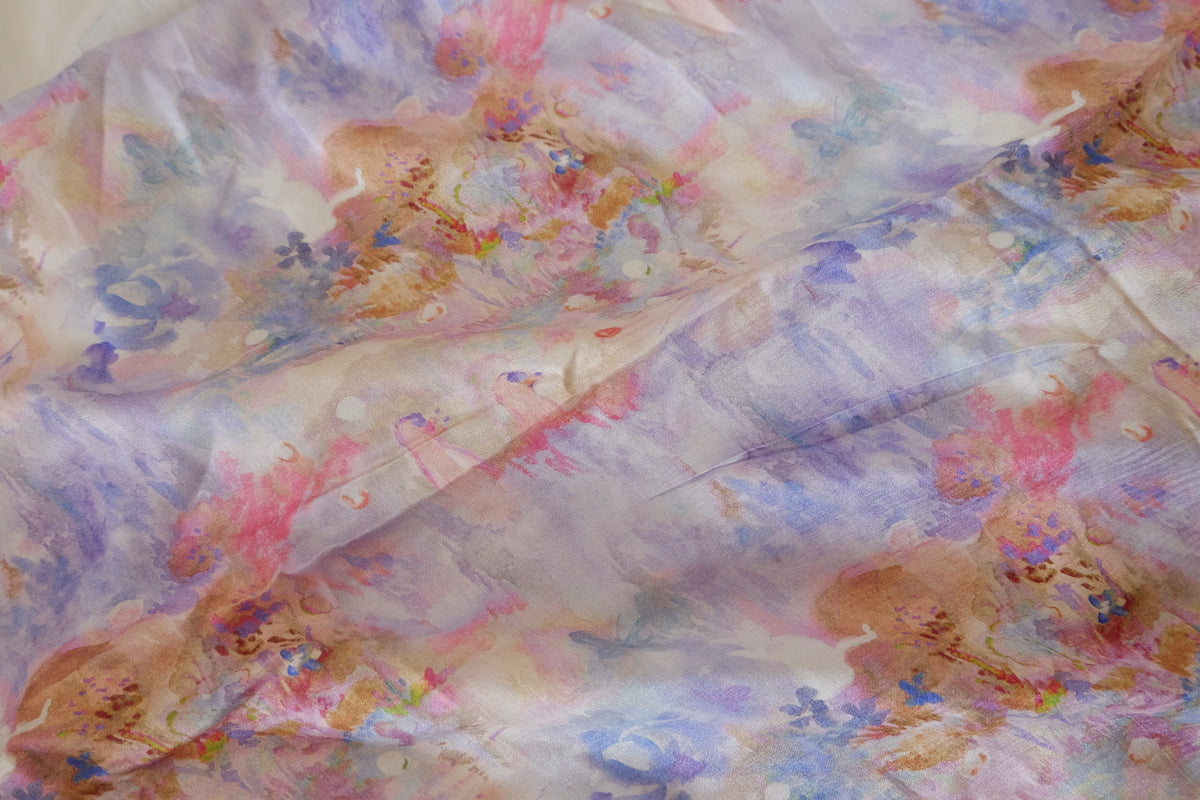 Pastel Dream Garden 80s Cotton Sateen – 2.1 yd