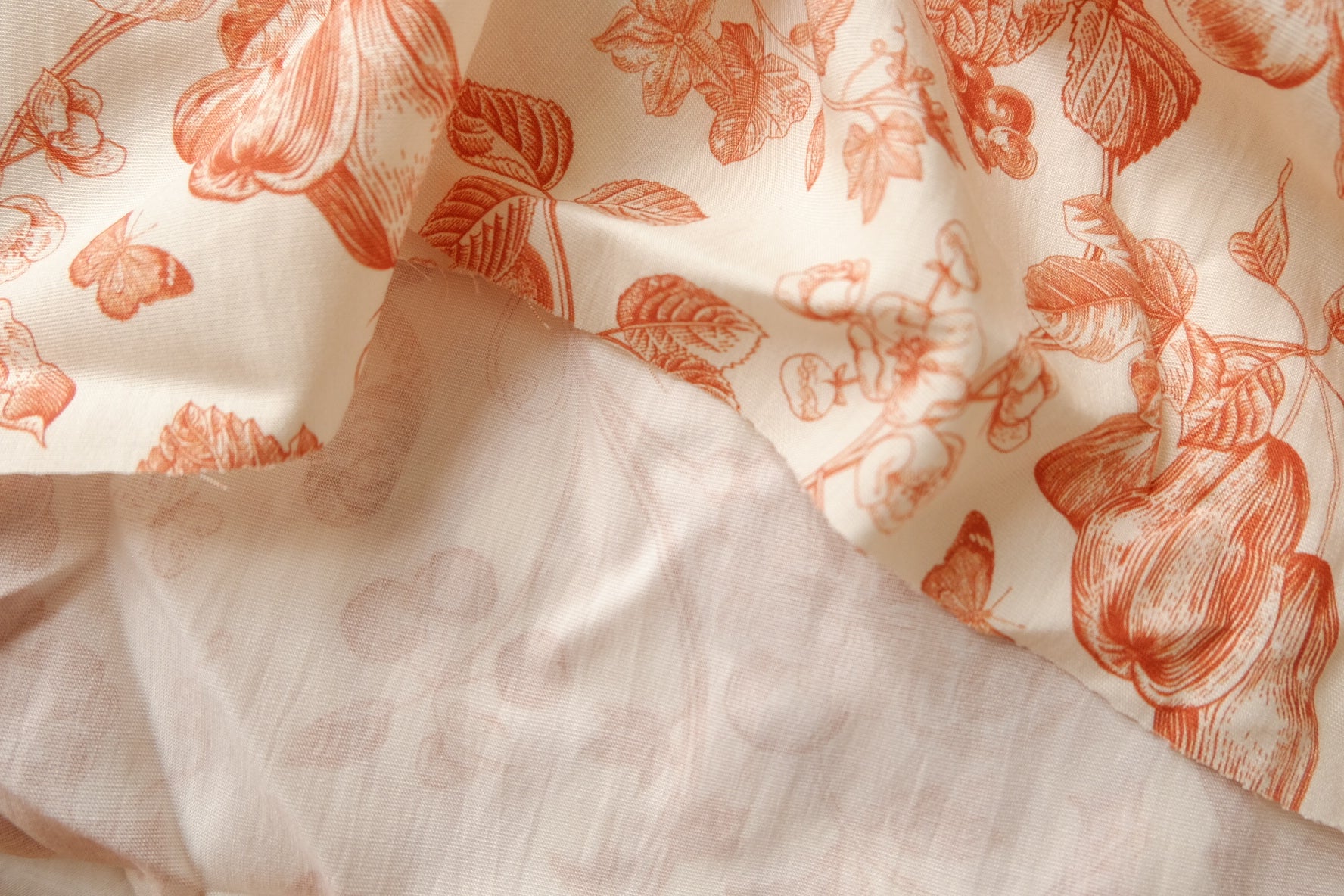 Toile Fruit & Bird Tencel Linen Blend, 1.6 Yards