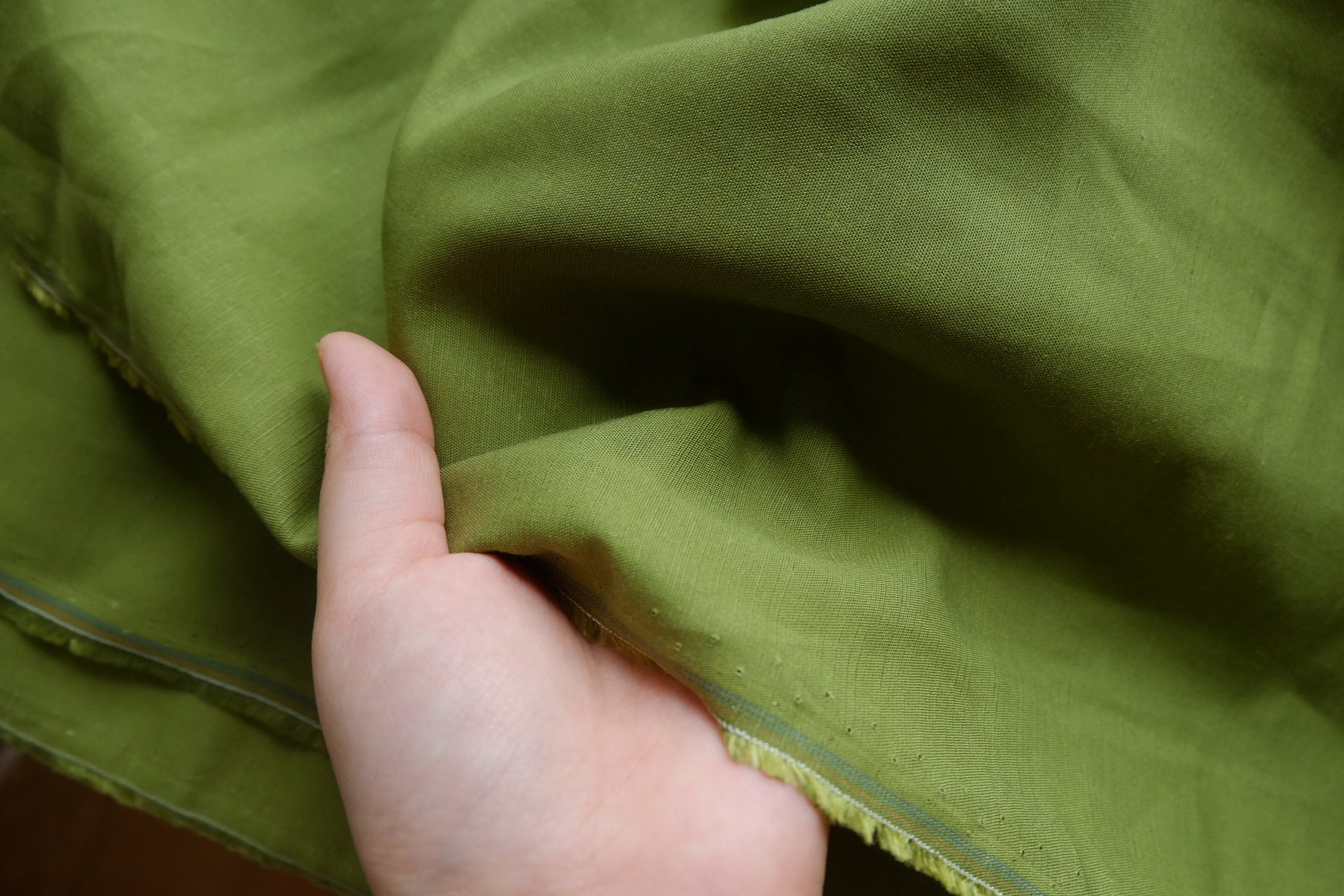 Olive Lyocell Linen Blend – 1.6 yd
