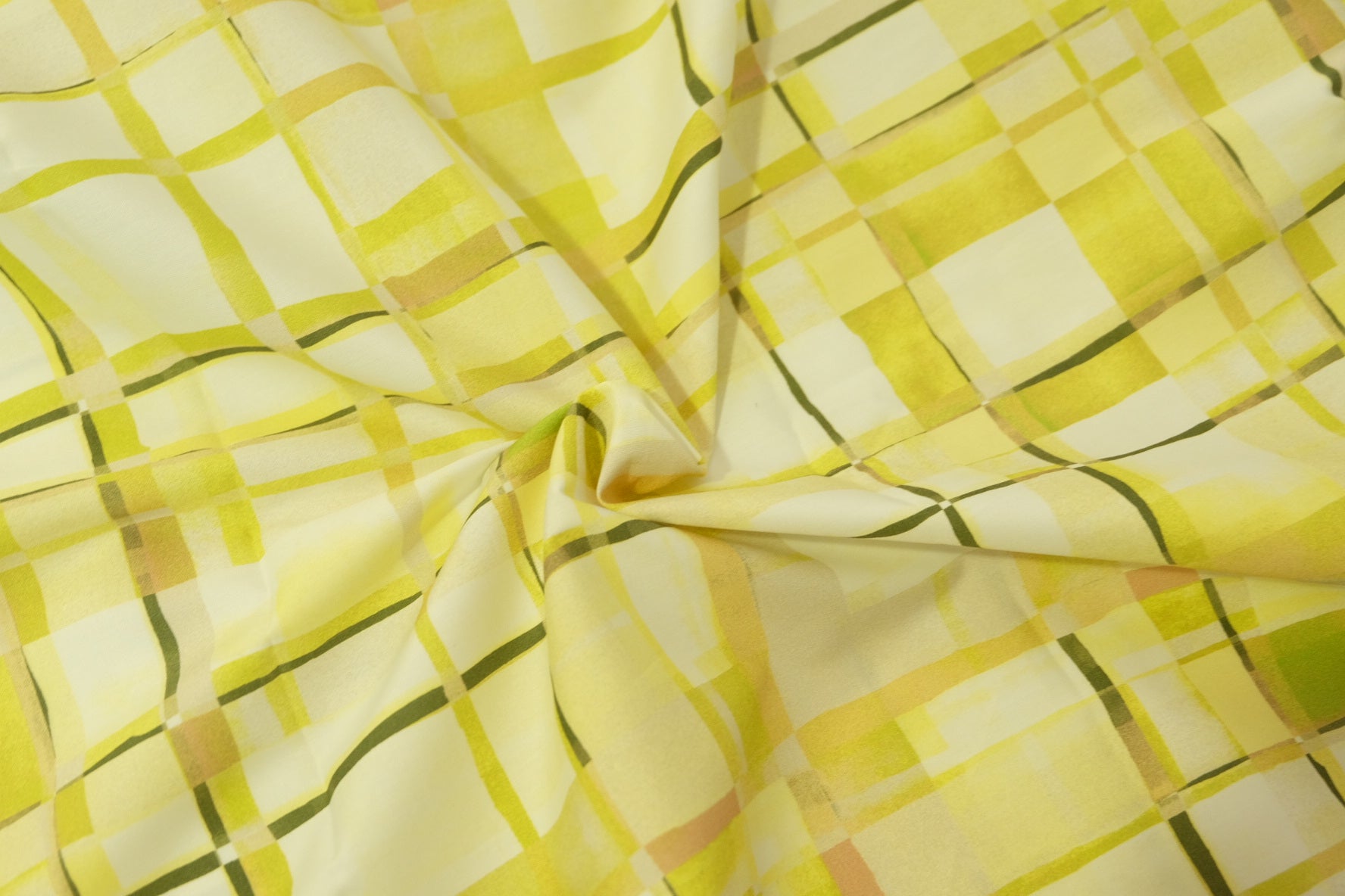 Lemon Check Cotton Poplin – 2.2 Yards