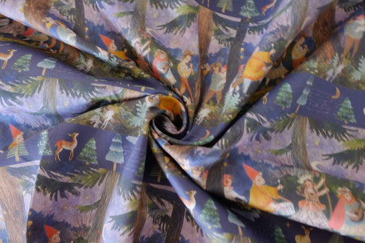 Enchanted Forest Storybook Cotton Twill Fabric – 2.2 yd