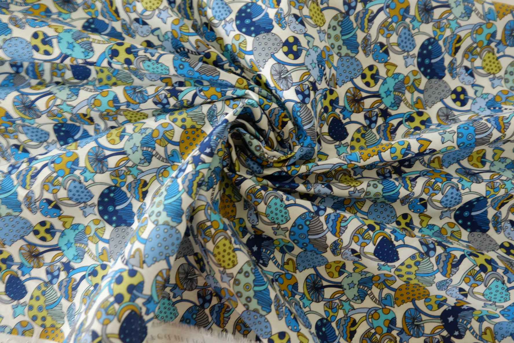 Mushroom Cotton Lawn Fabric – 2.2 yd