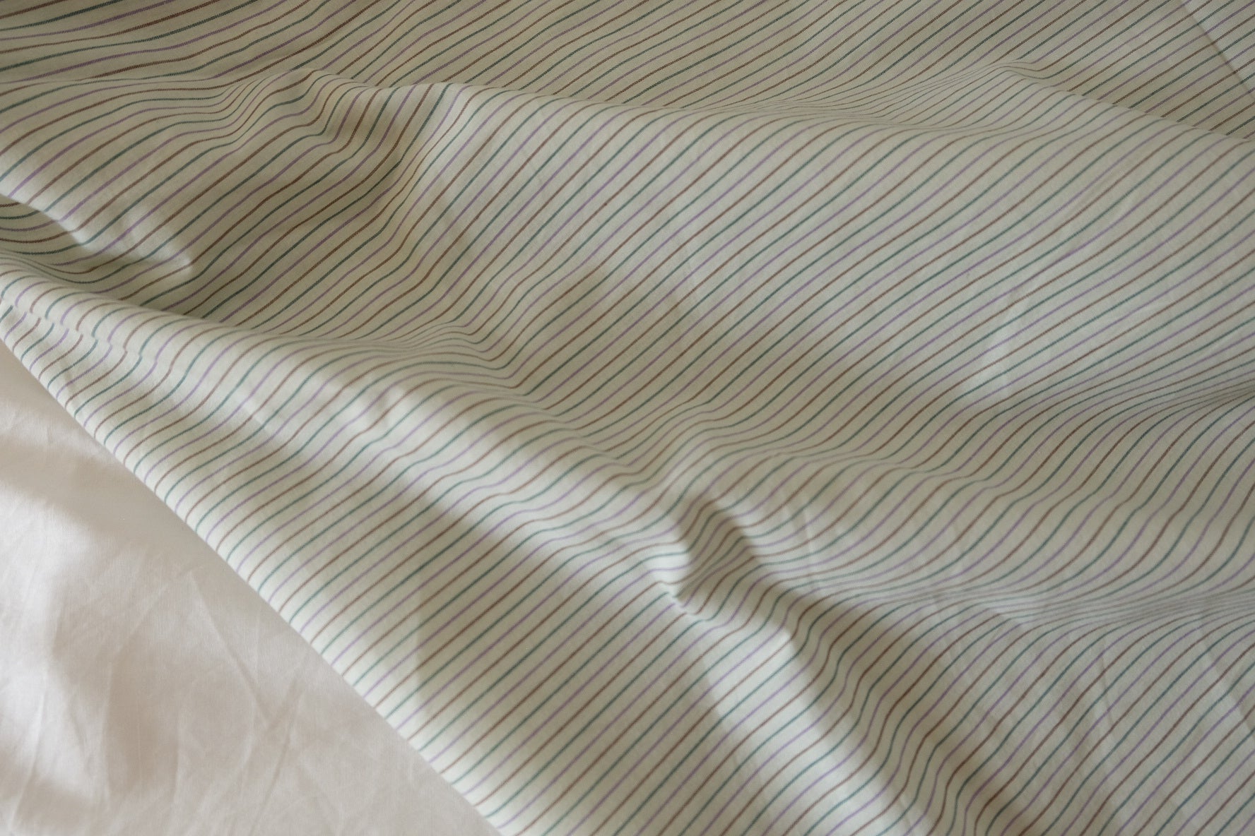 Soft Woven Stripe Cotton Fabric – Pastel Multicolor Yarn Dyed Cotton – 2.2 yd