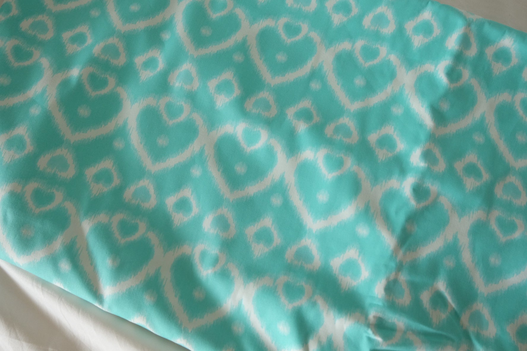 Aqua Ikat Floral Cotton Lawn – 2.19 yd