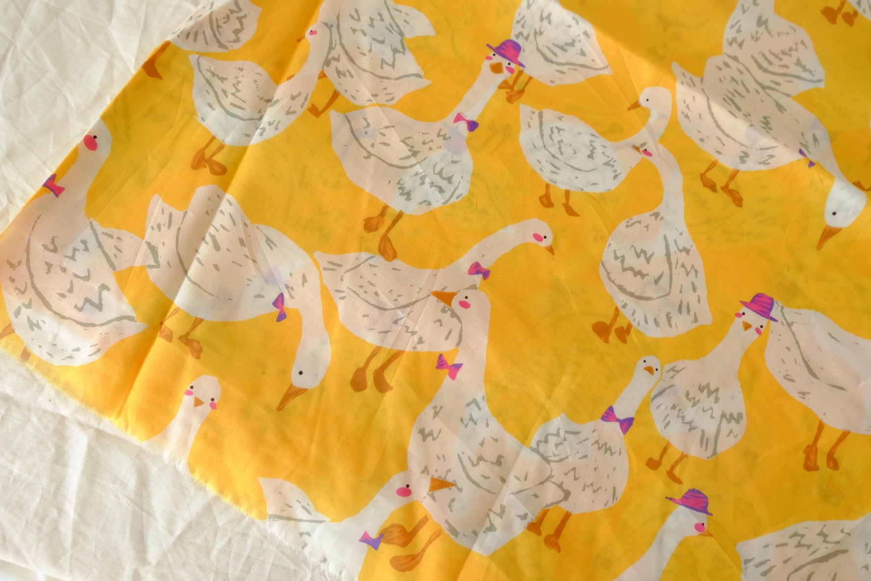 Yellow Goose 100s Lightweight Cotton Poplin Fabric - 1.6 yd