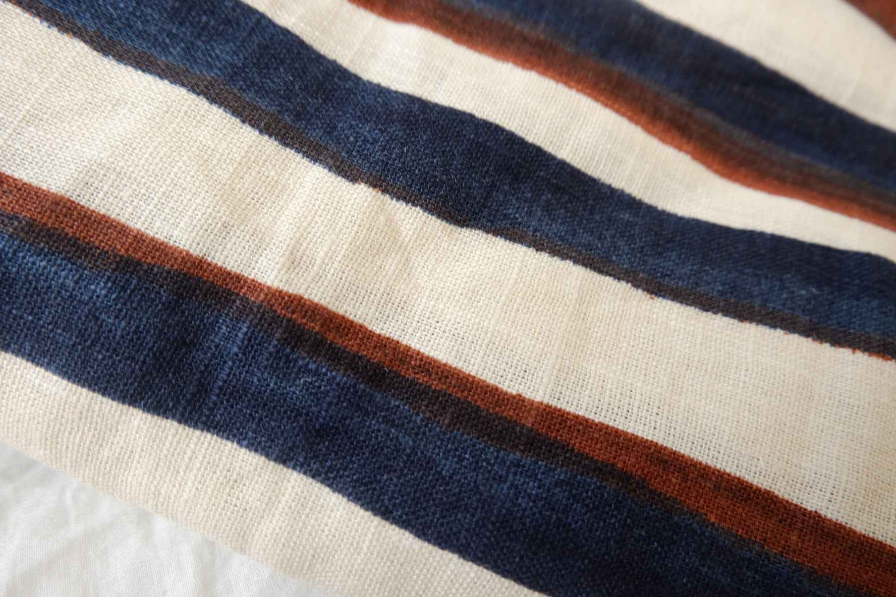 Painterly Stripe Linen Cotton Blend Fabric — 1.53 yd