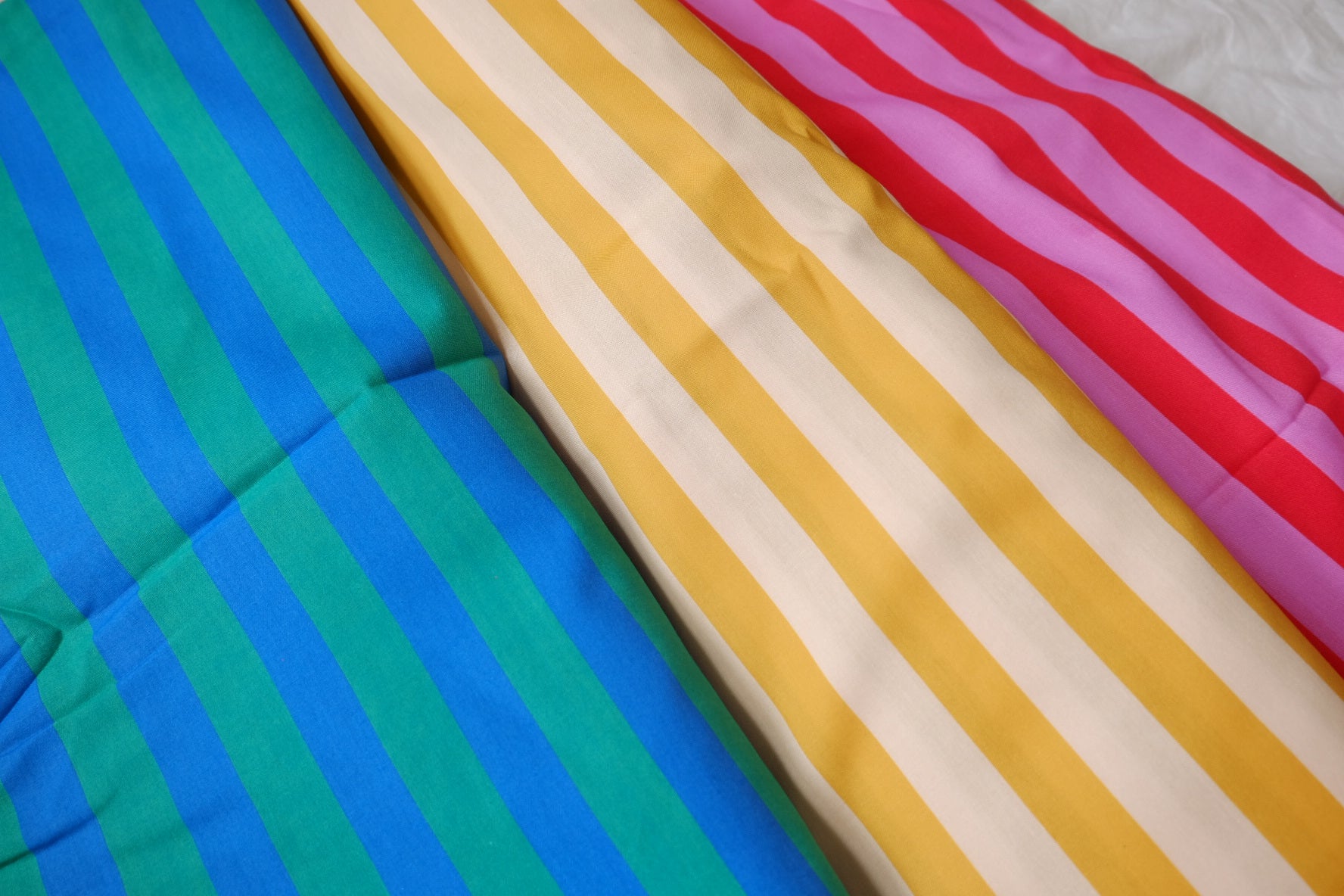Playful Wide Stripe Cotton Poplin — 2.19 yd