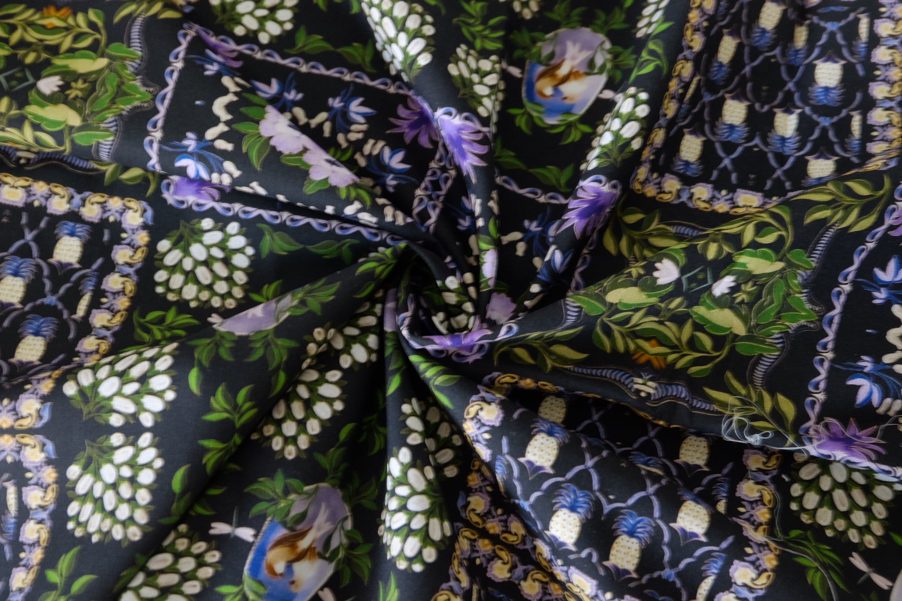 Midnight Garden Patchwork Cotton – 1.1 yd