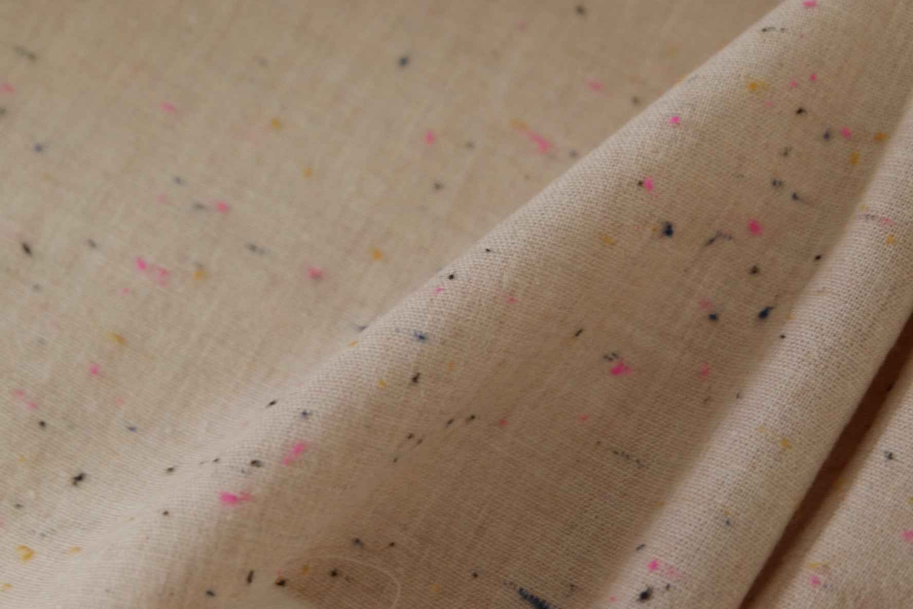 Soft Speckled Cotton Linen Blend Fabric – 2.2 yd