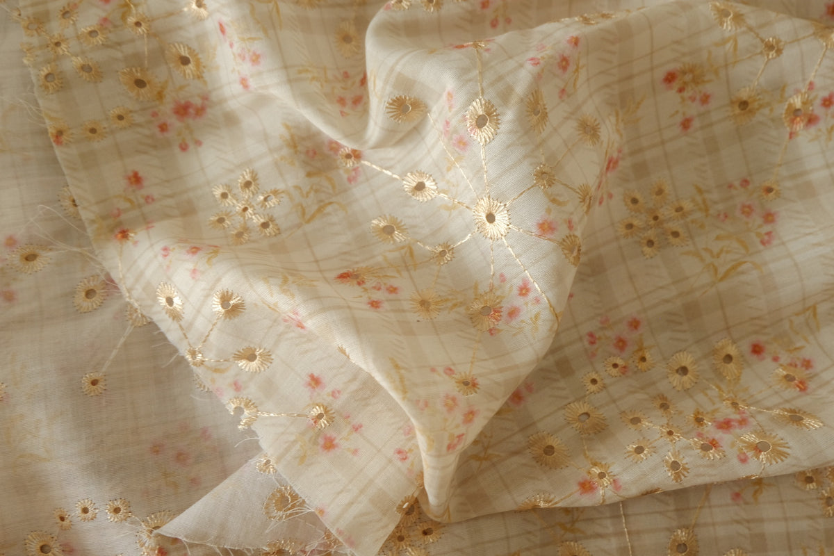 Embroidered Floral Chiffon — 2.19 yd