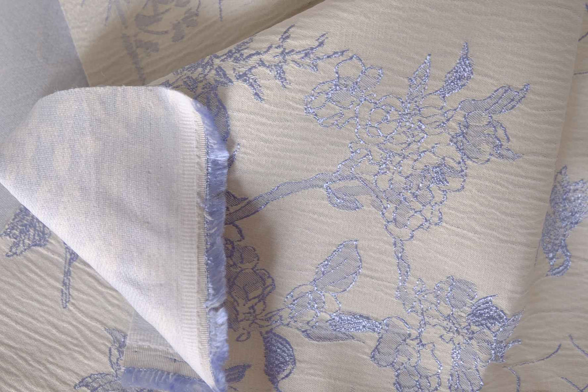 Garden Lined Floral Jacquard Brocade – 3.28 yd